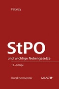Cover: StPO Strafprozessordnung - Manz