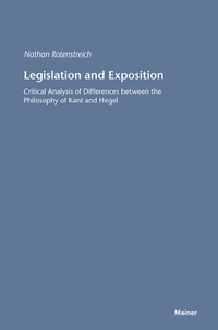 Enlarge image Cover: Legislation and Exposition - Meiner