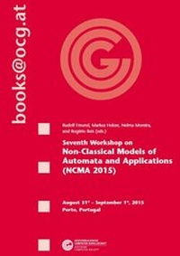 Enlarge image Cover: Seventh Workshop on Non-Classical Models of Automata and Applications - Oesterreichische Computer Gesellschaft