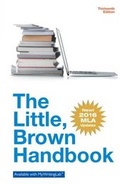 Cover: Little Brown Handbook, The, MLA Update Edition - Pearson