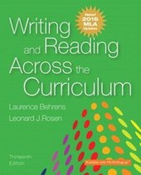 Enlarge image Cover: Writing and Reading Across the Curriculum, MLA Update Edition - Pearson Education (US)