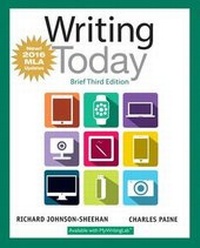 Enlarge image Cover: Writing Today, Brief Edition, MLA Update Edition - Pearson