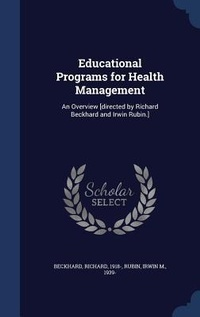 Abbildung von: Educational Programs for Health Management - Sagwan Press