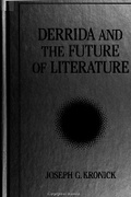 Cover: Derrida and the Future of Literature - State University of New York Press