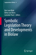 Cover: Symbolic Legislation Theory and Developments in Biolaw - Springer