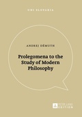Cover: Prolegomena to the Study of Modern Philosophy - Peter Lang Verlag