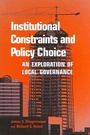 Cover: Institutional Constraints and Policy Choice - State University of New York Press