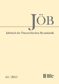 Cover: Jahrbuch der &Ouml;sterreichischen Byzantinistik, Band 65/2015 - Verlag der &ouml;sterreichischen Akademie der Wissenschaften