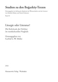 Cover: Liturgie oder Literatur? - Harrassowitz Verlag