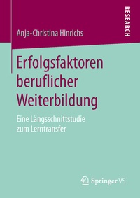 Abbildung von: Erfolgsfaktoren beruflicher Weiterbildung - Springer VS