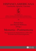 Cover: Memoria - Postmemoria - Peter Lang Verlag