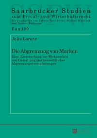 Abbildung von: Die Abgrenzung von Marken - Peter Lang Verlag