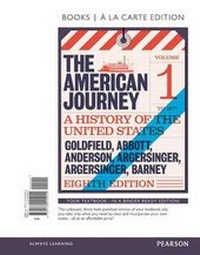 Abbildung von: American Journey, The, Volume 1, Books a la Carte Edition Plus New Myhistorylab for U.S. History -- Access Card Package - Pearson