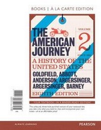 Abbildung von: American Journey, The, Volume 2, Books a la Carte Edition Plus New Myhistorylab for U.S. History -- Access Card Package - Pearson