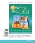 Cover: Writing Arguments - Pearson