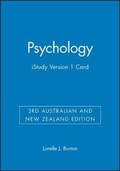Cover: Psychology 3rd Australian and New Zealand Edition iStudy Version 1 Card - Wiley
