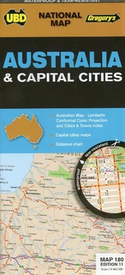 Abbildung von: Australia & Cities Map 180 11th ed (waterproof) - UBD Gregory's