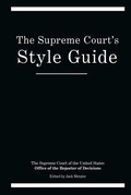 Cover: The Supreme Court's Style Guide - Inter Alias