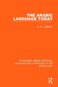 Enlarge image Cover: The Arabic Language Today - Routledge