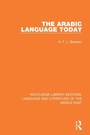 Cover: The Arabic Language Today - Routledge