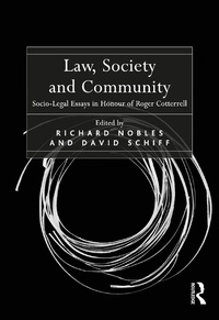 Abbildung von: Law, Society and Community - Routledge