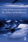 Cover: Critical Interventions in the Ethics of Healthcare - Routledge