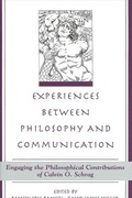 Cover: Experiences between Philosophy and Communication - State University of New York Press