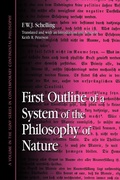 Cover: First Outline of a System of the Philosophy of Nature - State University of New York Press