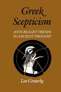 Cover: Greek Scepticism - De Gruyter