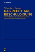 Cover: Das Recht auf Beschuldigung - De Gruyter