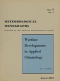 Cover: Wartime Developments in Applied Climatology - American Meteorological Society