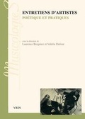 Cover: Entretiens d'Artistes - Librarie Philosophique J. Vrin