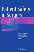 Cover: Patient Safety in Surgery - Springer