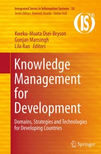 Enlarge image Cover: Knowledge Management for Development - Springer