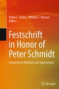 Cover: Festschrift in Honor of Peter Schmidt - Springer