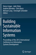Cover: Building Sustainable Information Systems - Springer