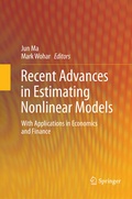Cover: Recent Advances in Estimating Nonlinear Models - Springer
