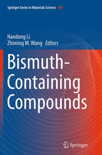 Enlarge image Cover: Bismuth-Containing Compounds - Springer