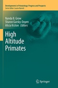 Cover: High Altitude Primates - Springer