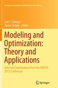 Cover: Modeling and Optimization: Theory and Applications - Springer