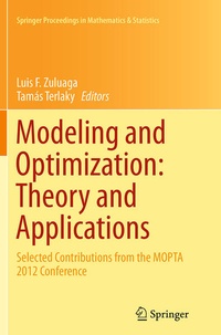 Enlarge image Cover: Modeling and Optimization: Theory and Applications - Springer