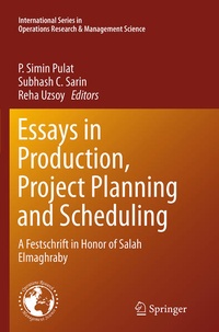 Enlarge image Cover: Essays in Production, Project Planning and Scheduling - Springer