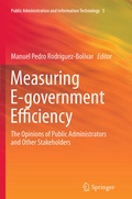 Cover: Measuring E-government Efficiency - Springer