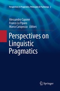 Cover: Perspectives on Linguistic Pragmatics - Springer