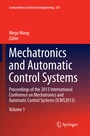 Cover: Mechatronics and Automatic Control Systems - Springer