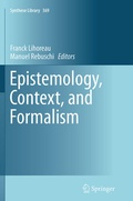 Cover: Epistemology, Context, and Formalism - Springer