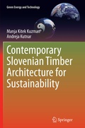 Cover: Contemporary Slovenian Timber Architecture for Sustainability - Springer