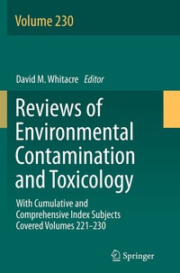 Abbildung von: Reviews of Environmental Contamination and Toxicology volume - Springer