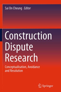 Enlarge image Cover: Construction Dispute Research - Springer