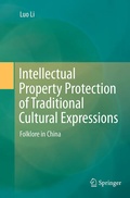 Cover: Intellectual Property Protection of Traditional Cultural Expressions - Springer